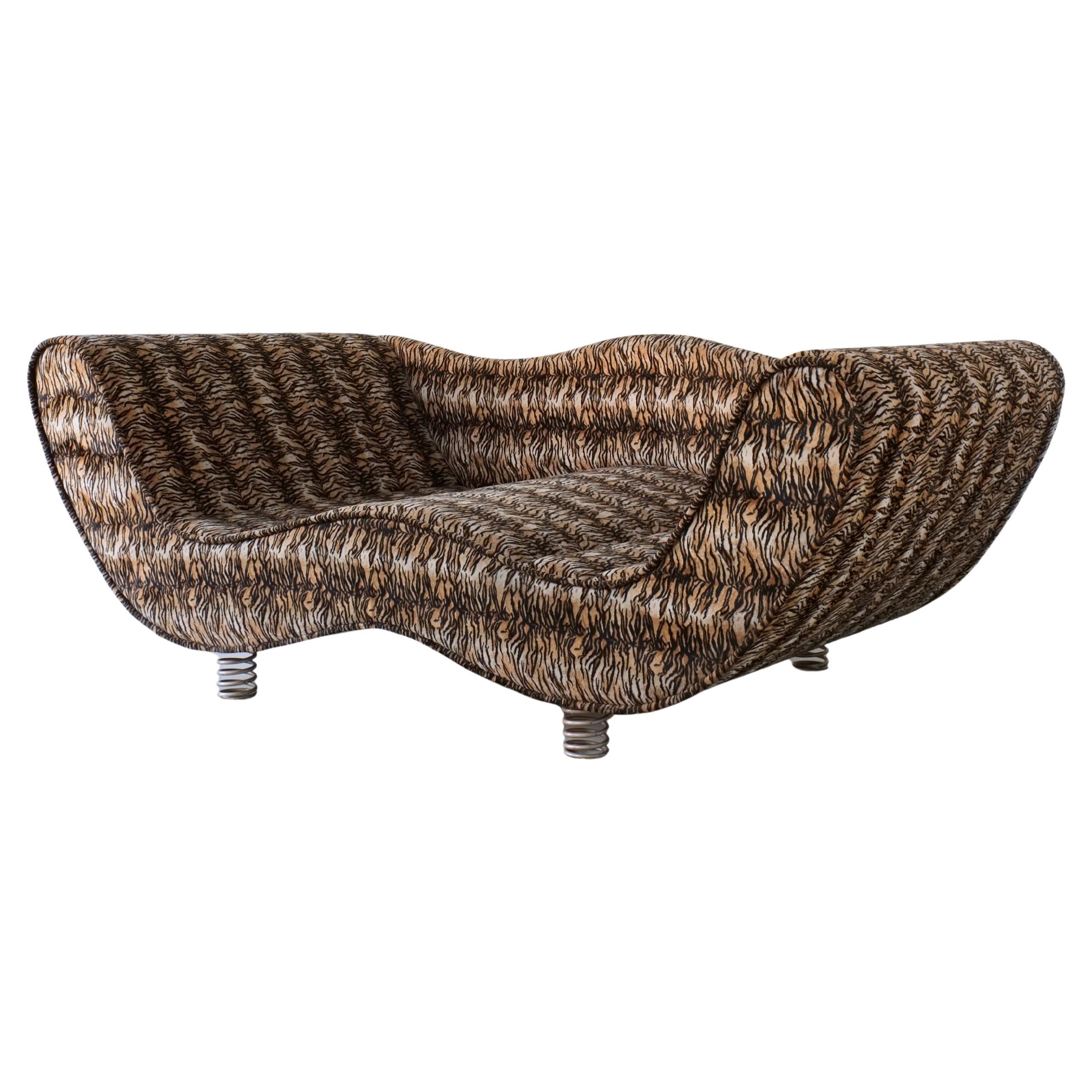Extra-Large Postmodern Animal Print Sofa, Germany, 1990s For Sale