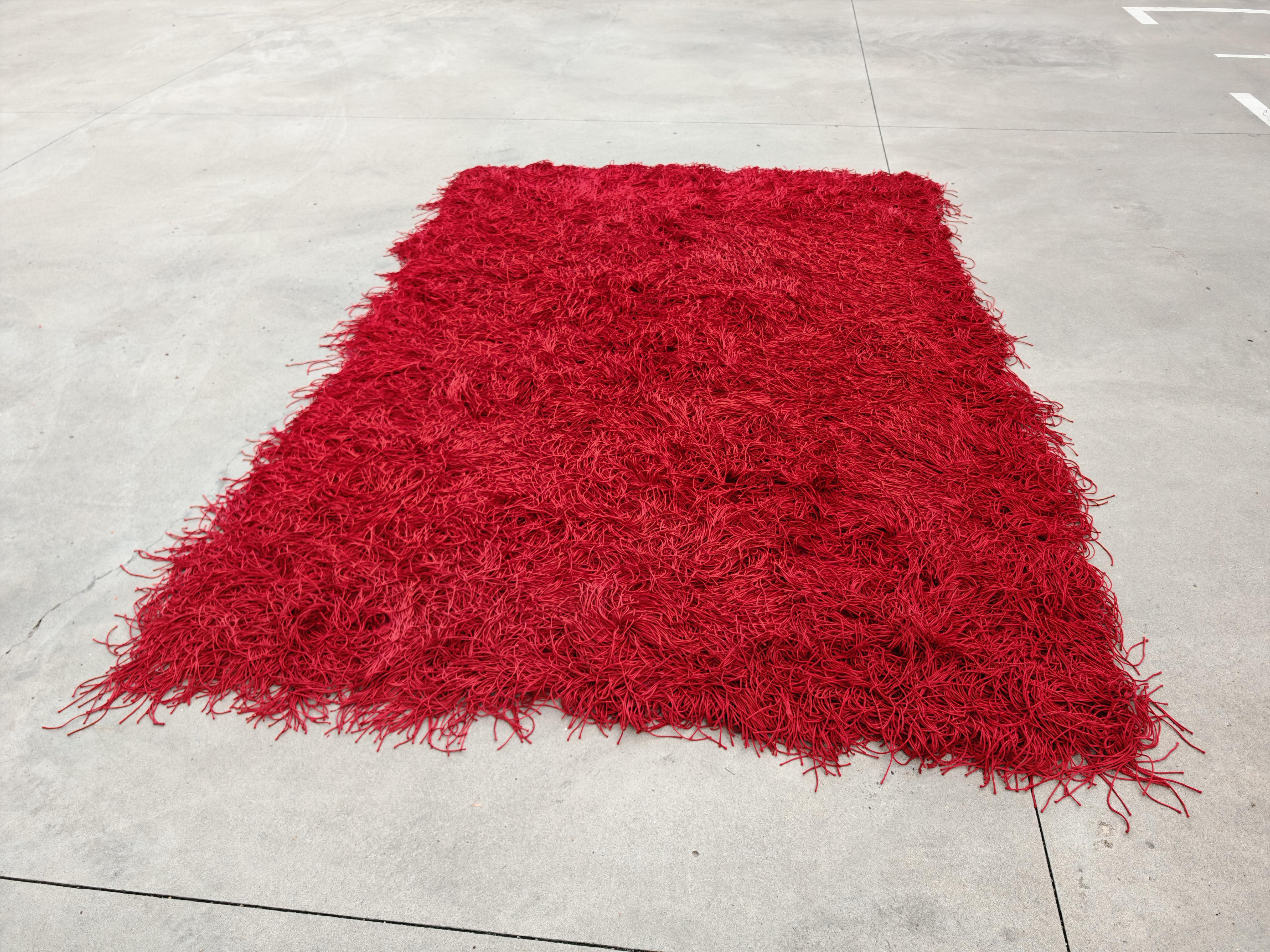German Extra Large Postmodern Spaghetti Rug with extra long threads by Kare Design For Sale