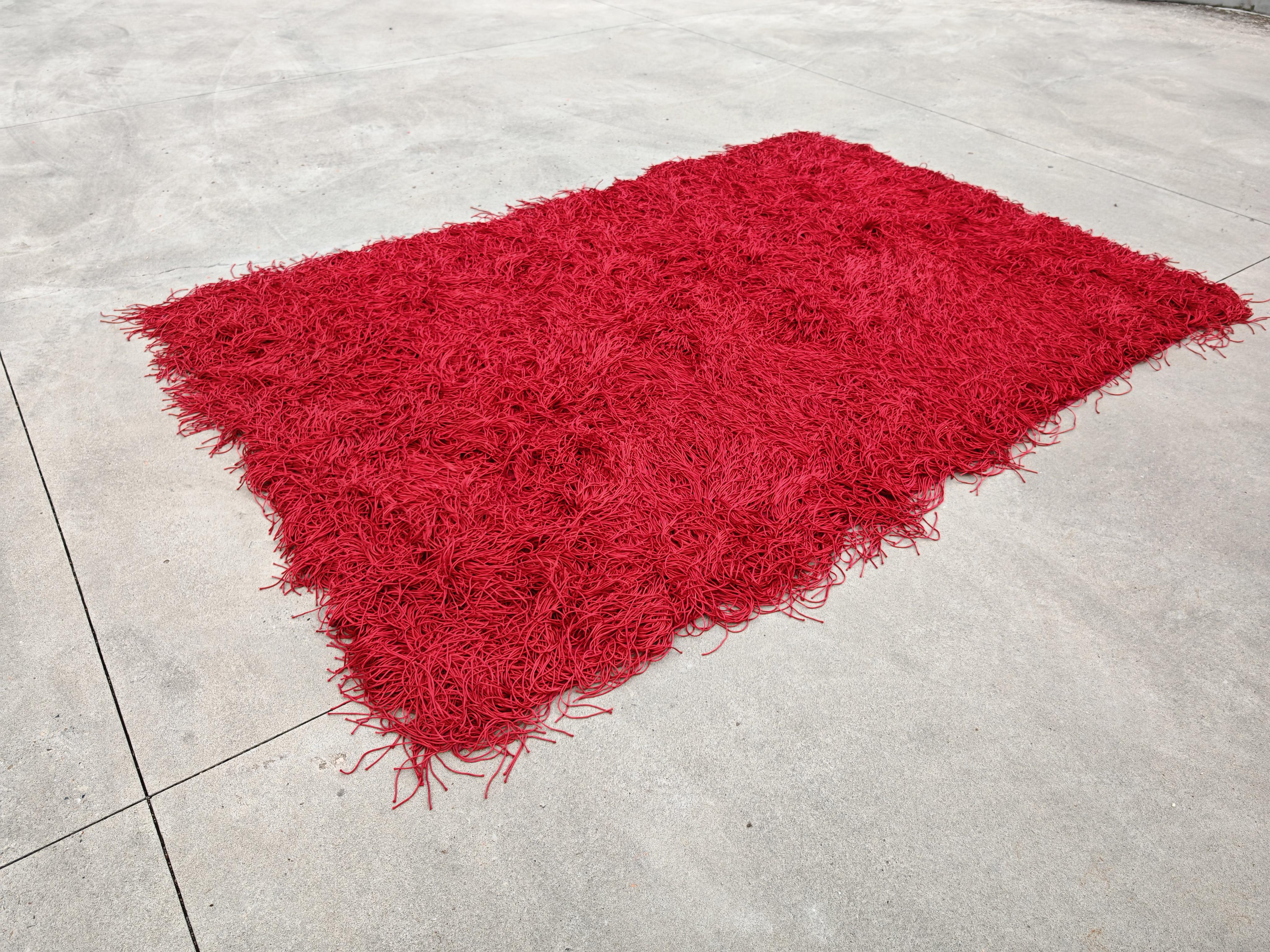 Wool Extra Large Postmodern Spaghetti Rug with extra long threads by Kare Design For Sale