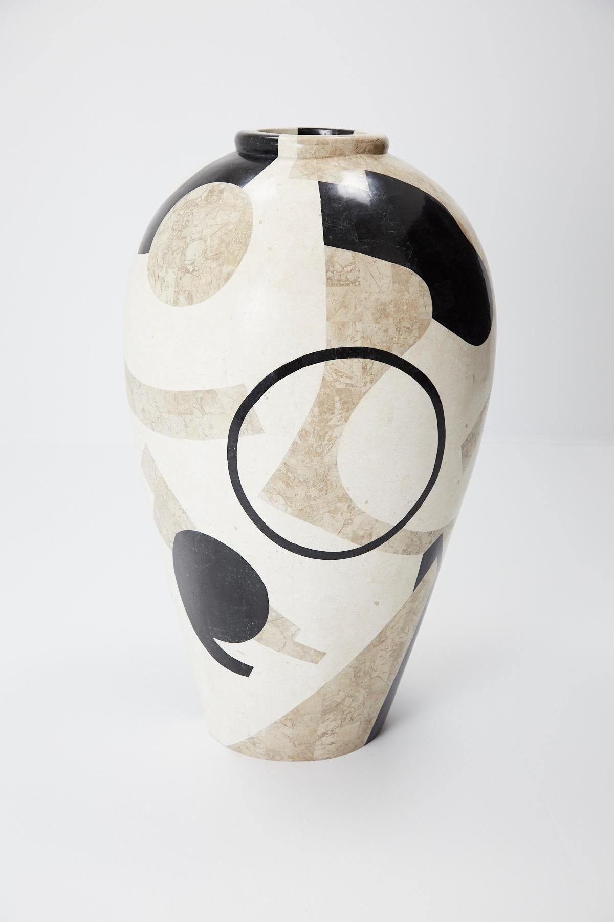 Post-Modern Extra Large Postmodern Tessellated Et Cetera Mango Jar Floor Vase, 1990s