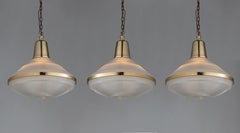 Extra Large Prismatic Deco Lights, England circa 1920