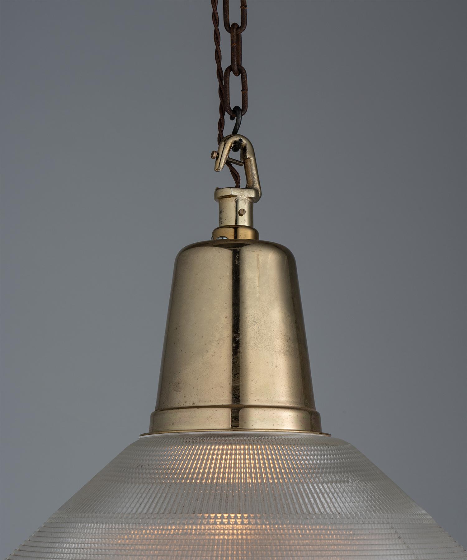 Extra Large Prismatic Deco Lights, England circa 1920 In Good Condition In Culver City, CA