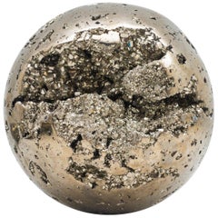 Extra Large Pyrite Sphere Specimen with Glossy Reflective Surface from Peru