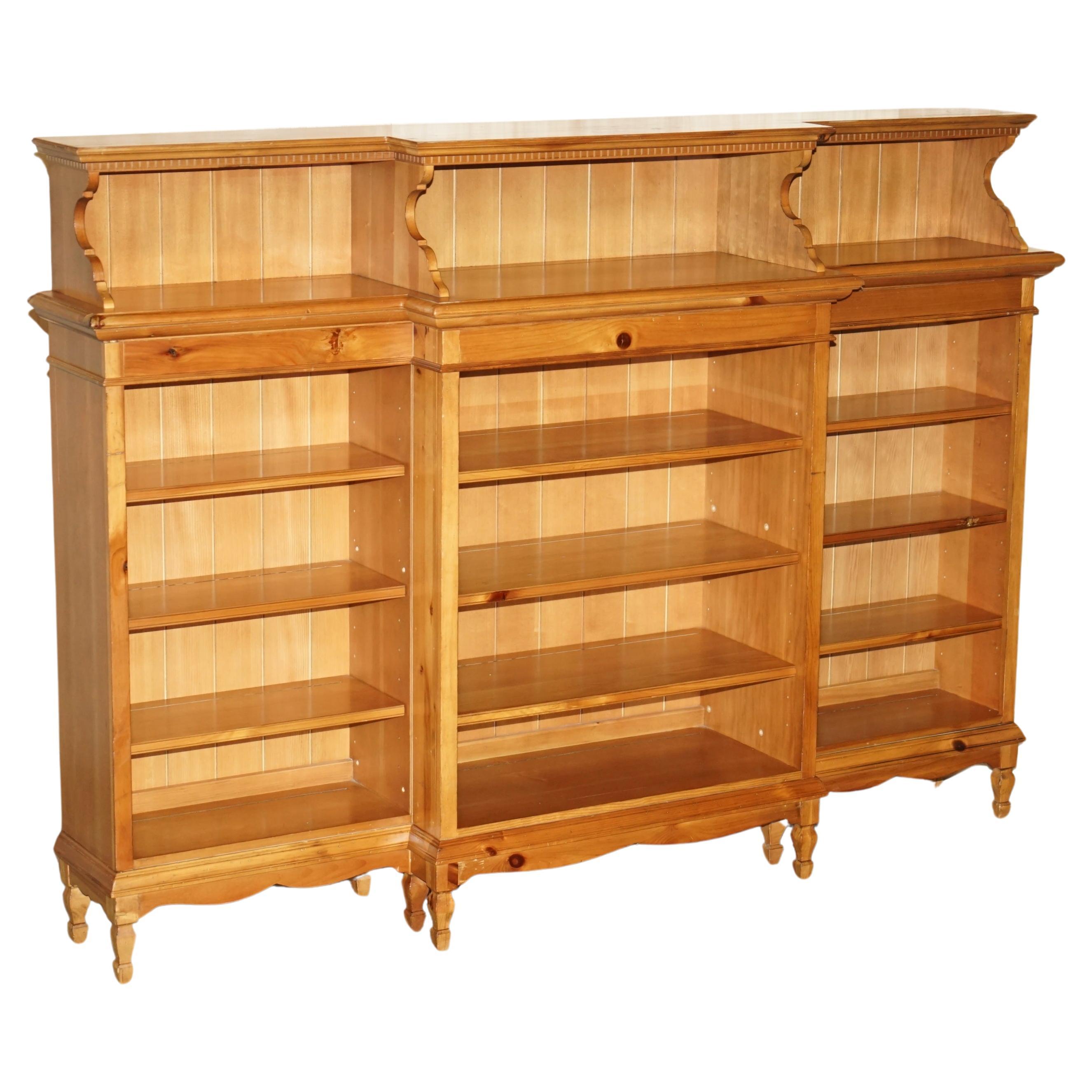 EXTRA LARGE RALPH LAUREN 1.7 METER TALL 2.4 METER WiDE OPEN OAK LIBRARY BOOKCASE For Sale