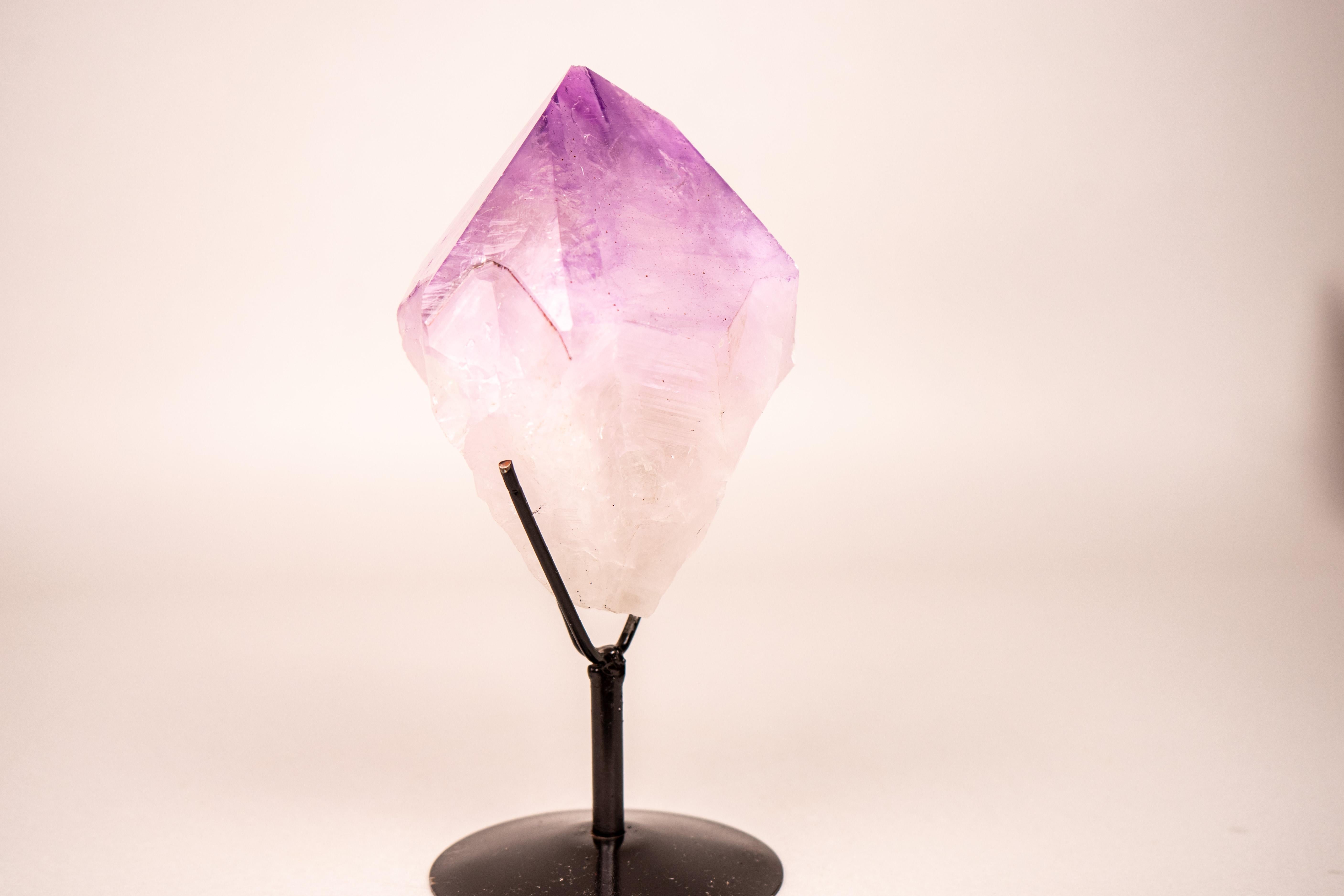 Brazilian Extra-Large Raw Lavender Purple Amethyst Point For Sale