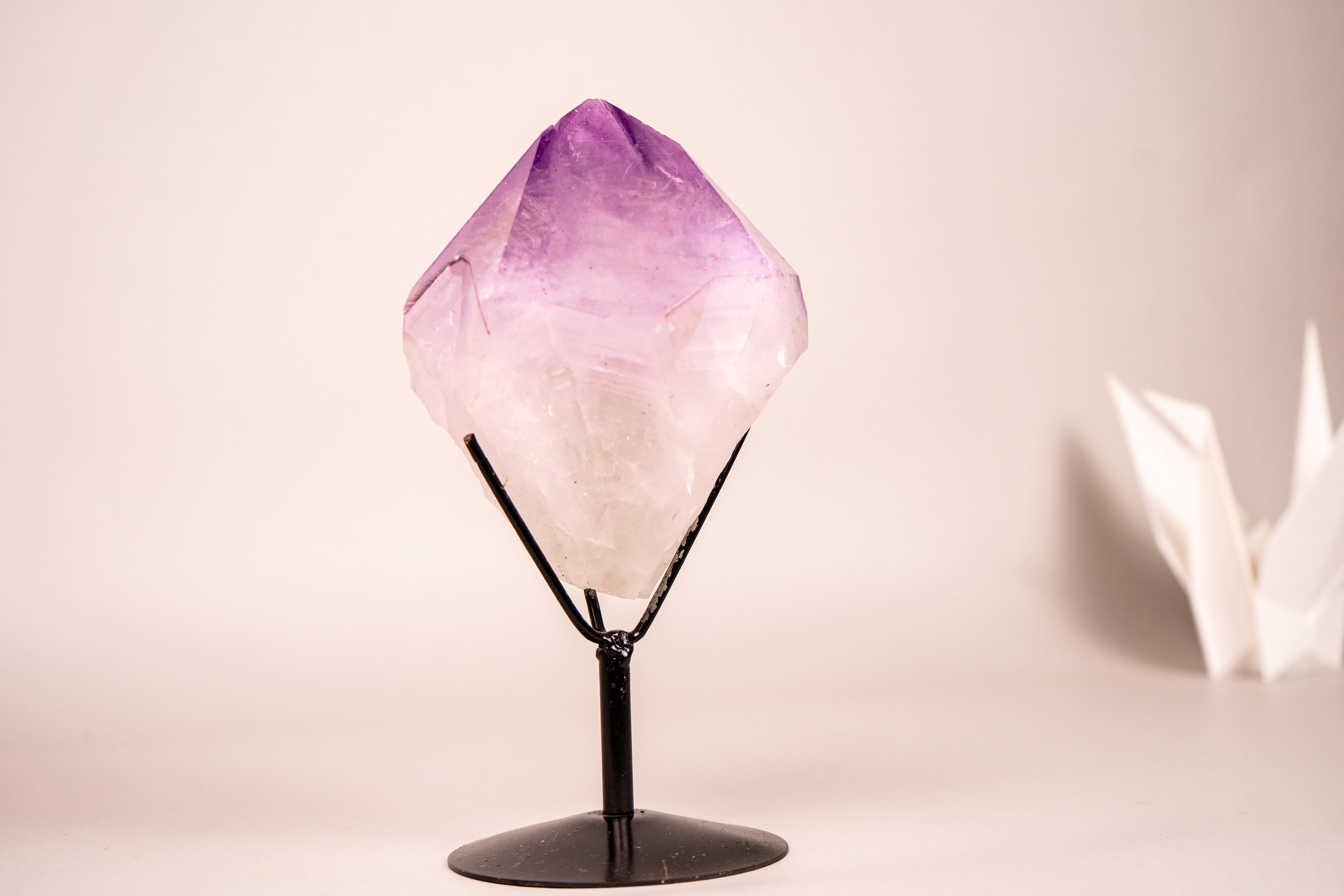Contemporary Extra-Large Raw Lavender Purple Amethyst Point For Sale