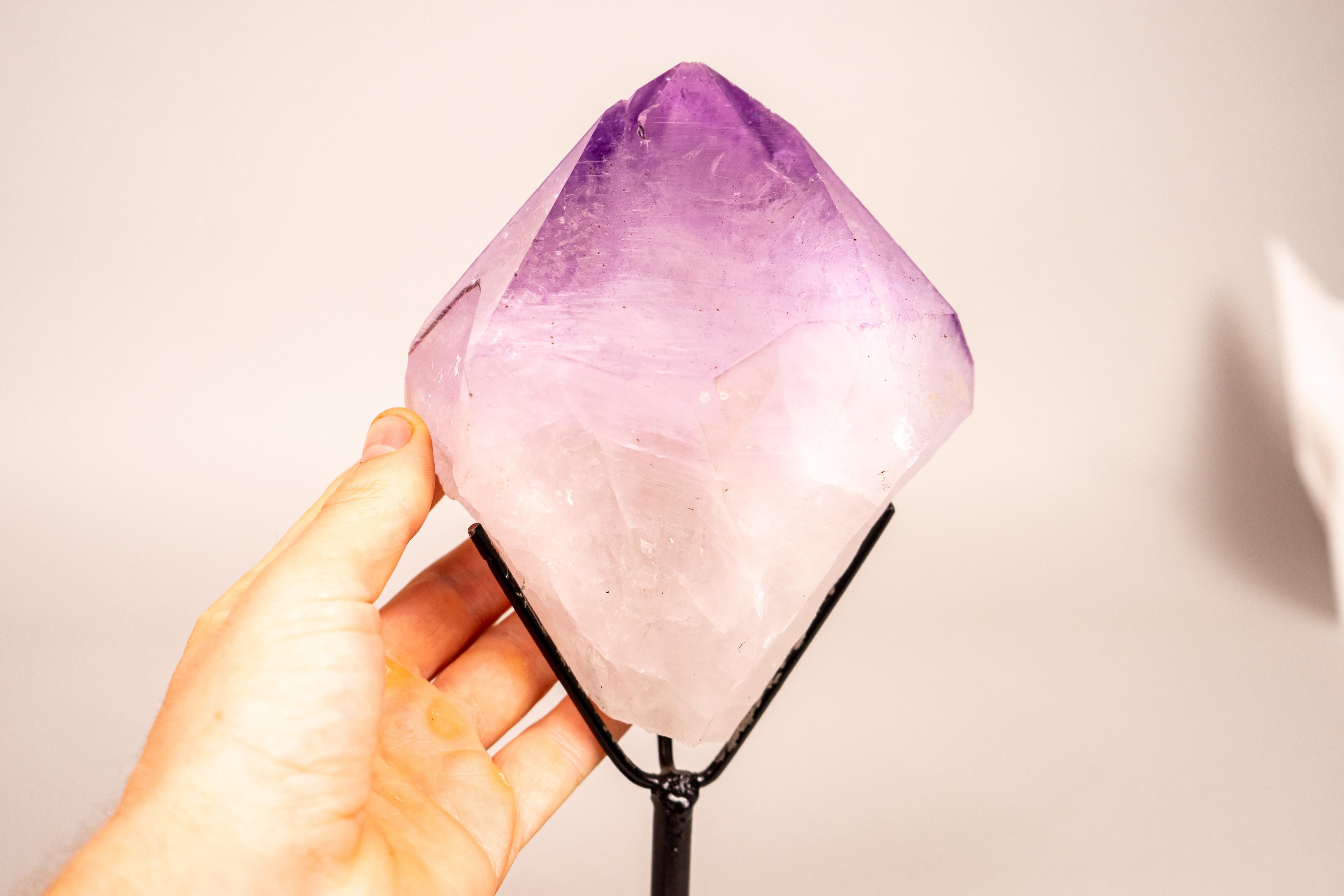Extra-Large Raw Lavender Purple Amethyst Point For Sale 1