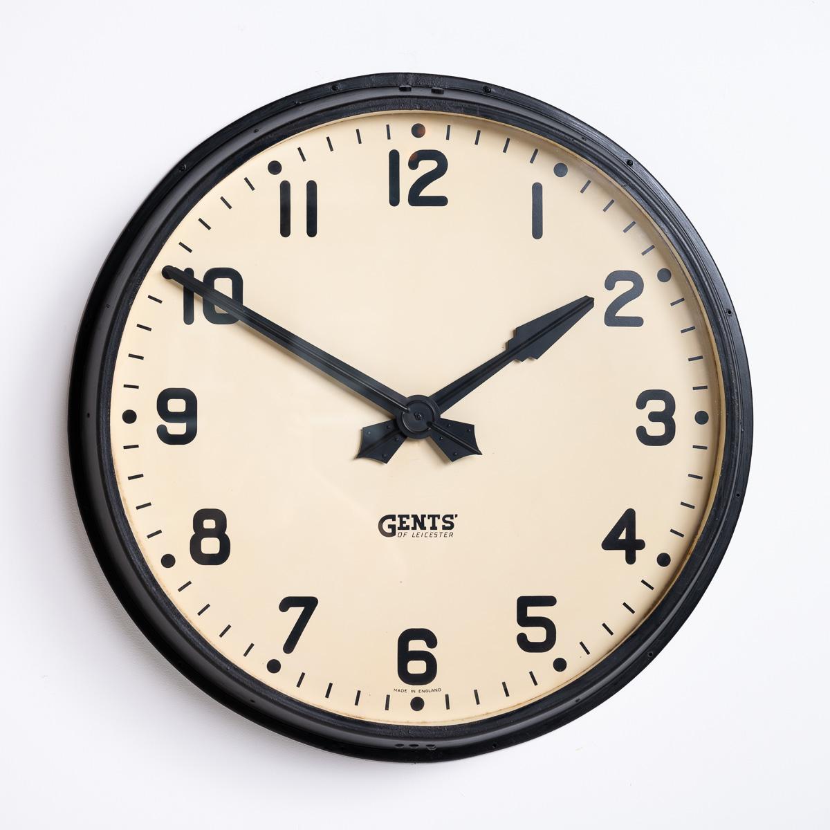 Industrial Extra Large Reclaimed Railway Station Clock by Gents of Leicester
