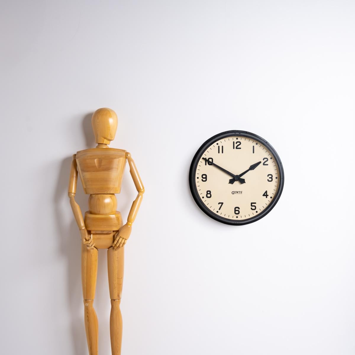 Mid-20th Century Extra Large Reclaimed Railway Station Clock by Gents of Leicester