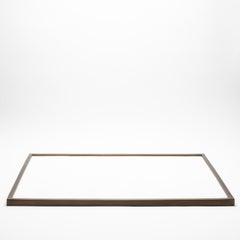 Extra Large Rectangular Tray in Shagreen with Bronze Patina Brass by Kifu Paris