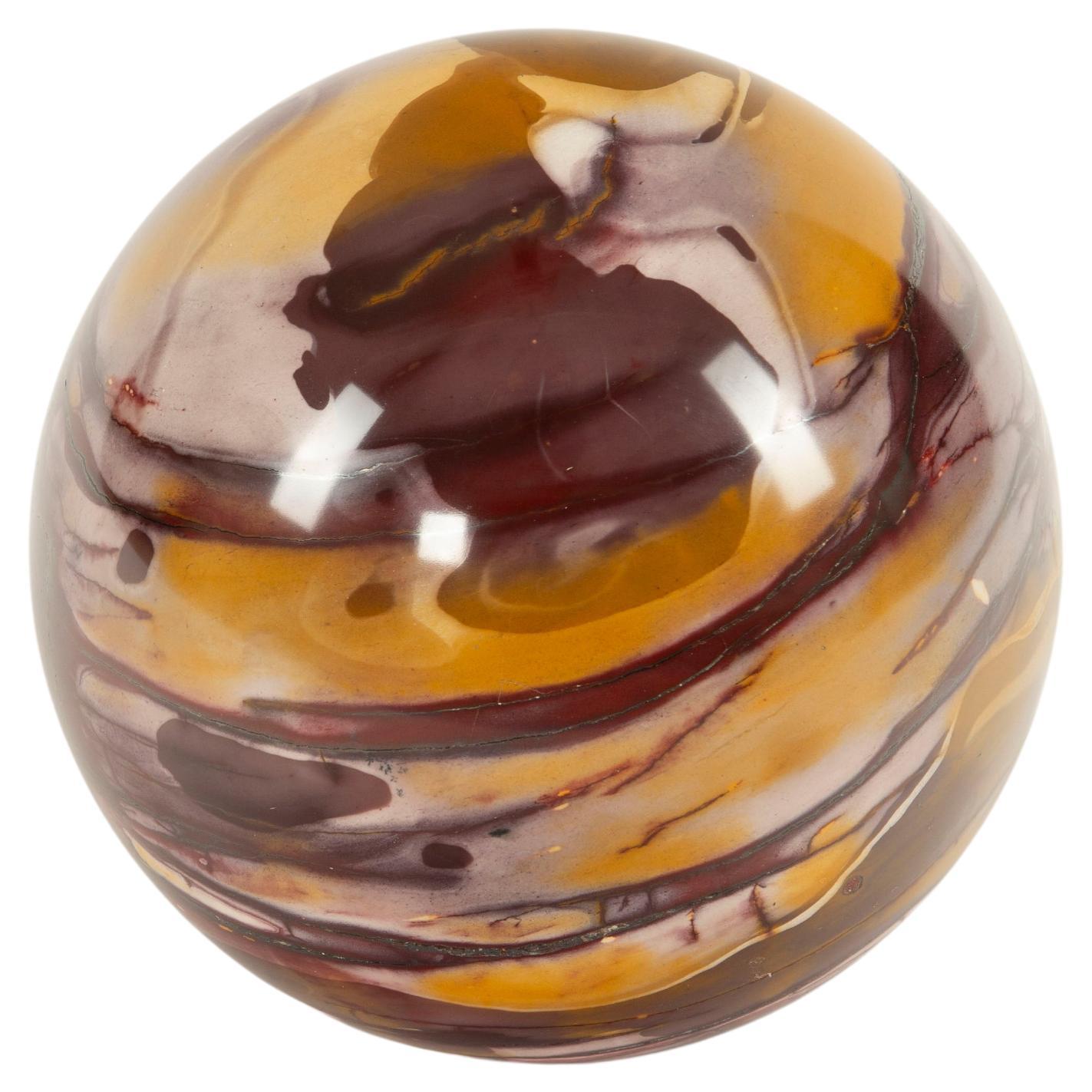 Extra Large Red Mookalaite Jasper Sphere For Sale