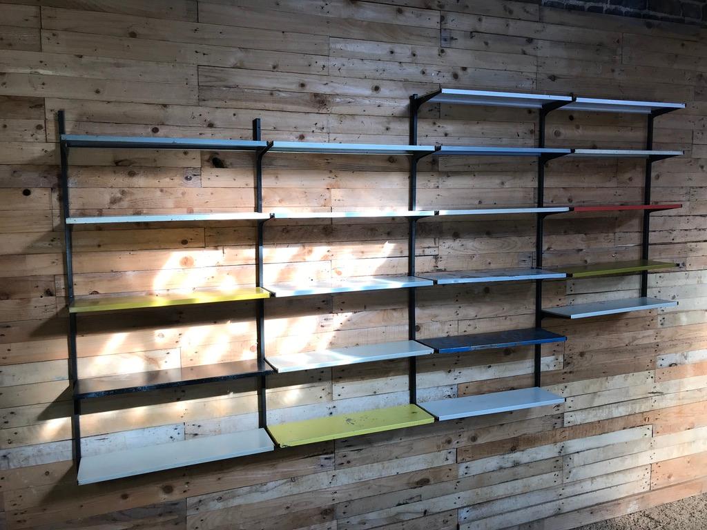 industrial metal wall shelves