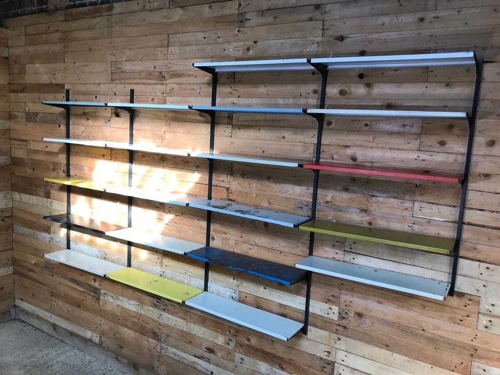 vintage metal wall shelves