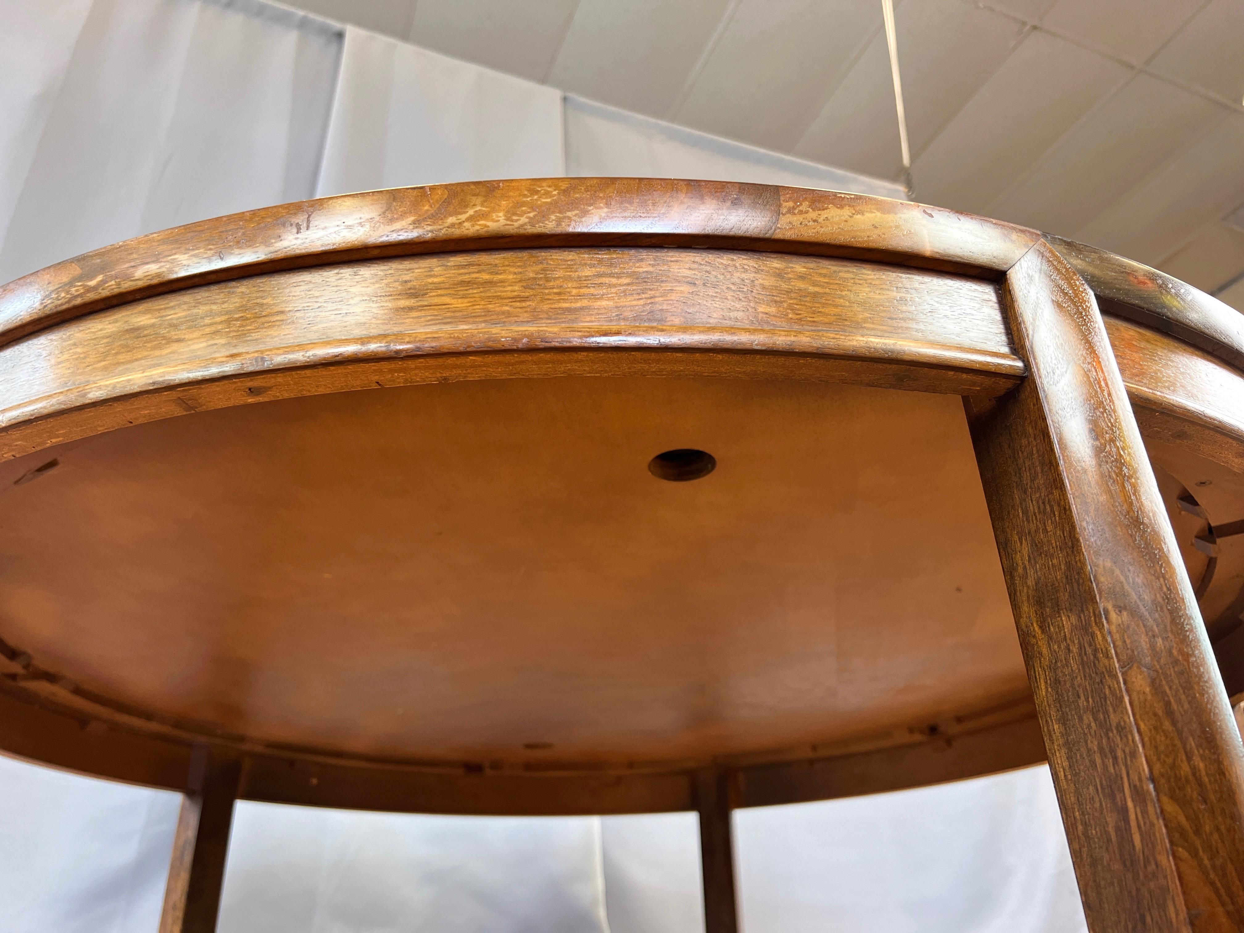 Extra-Large Round Abstract Verre Églomisé and Walnut Coffee Table, Late 1960s 12