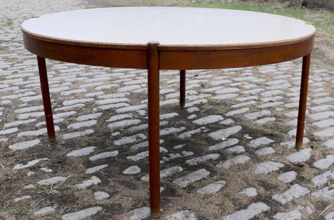 Extra Large Round Mid-Century Modern Conference Dining Table 5