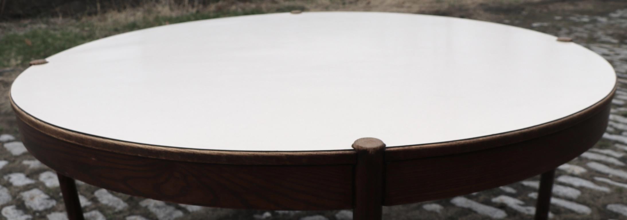 Extra Large Round Mid-Century Modern Conference Dining Table 1