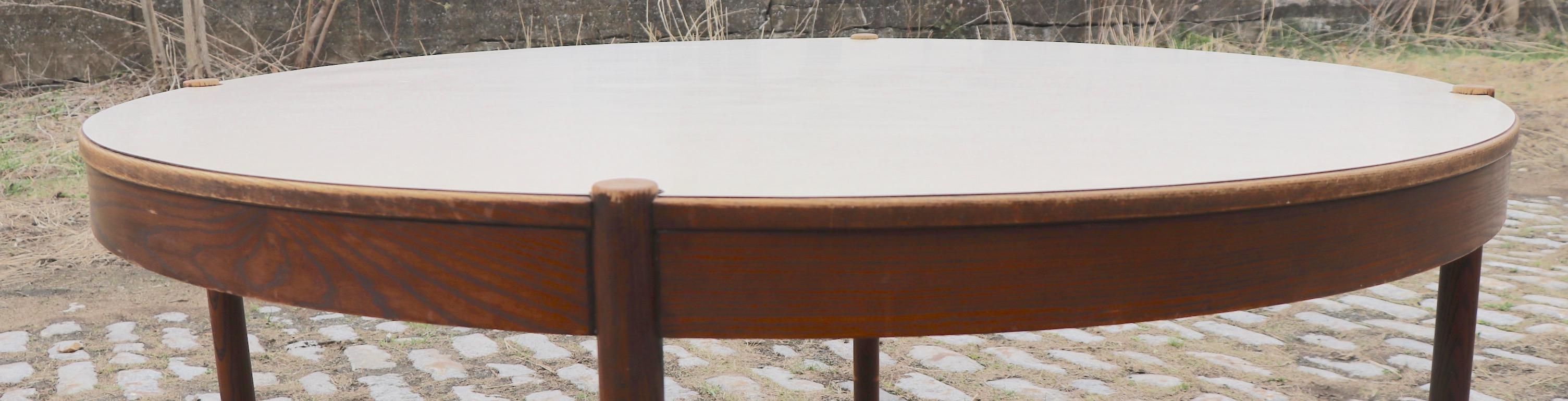 Extra Large Round Mid-Century Modern Conference Dining Table 2
