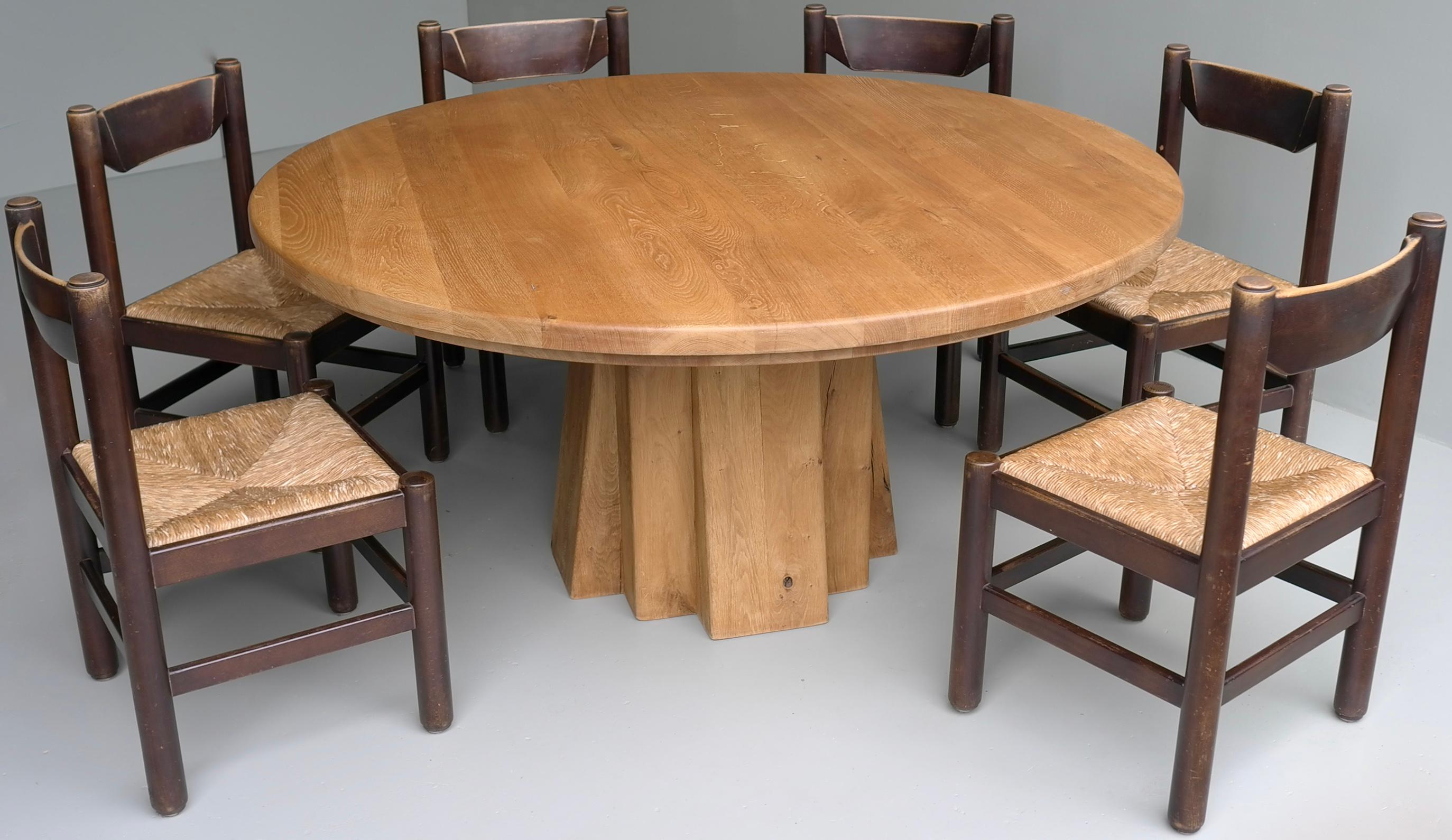 large round wood table