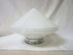 Extra Large Schoolhouse Cone Shape Ceiling Glass Globe Pendant