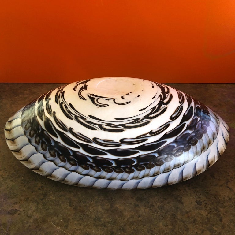 Extra Large Seashell Shaped Centerpiece Bowl By Yalos For Murano Glass For Sale At 1stdibs