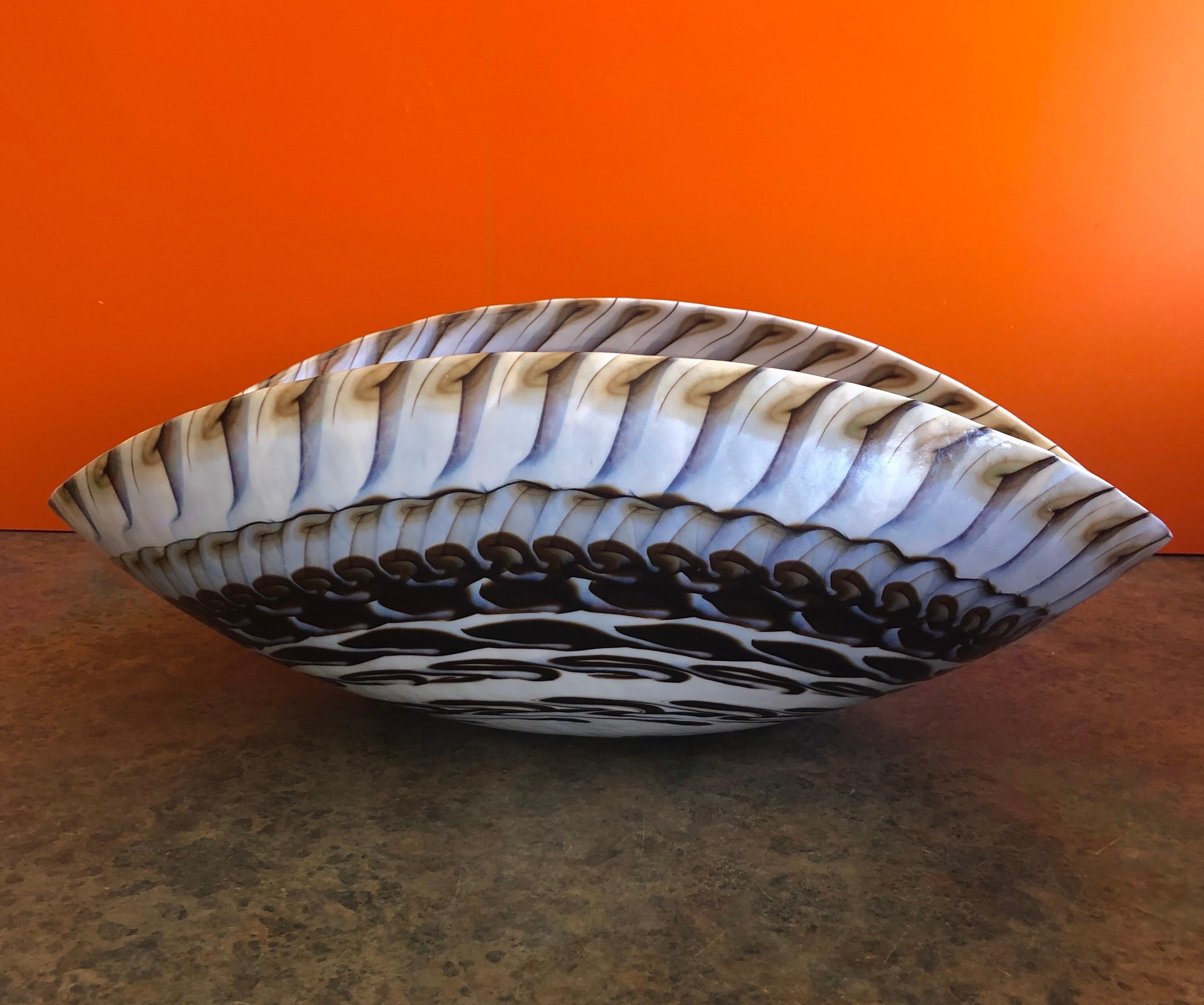Extra Large Seashell Shaped Centerpiece Bowl By Yalos For Murano Glass At 1stdibs Yalos