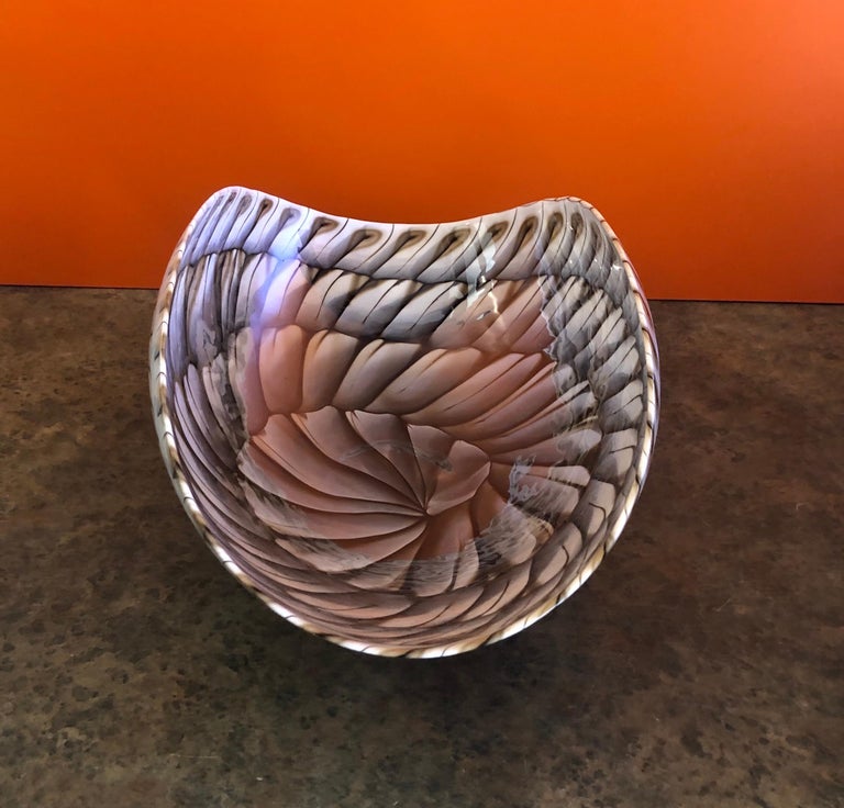 Extra Large "Seashell" Shaped Centerpiece Bowl by Yalos for Murano Glass For Sale at 1stDibs