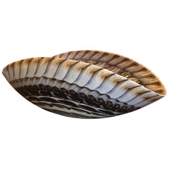 Extra Large "Seashell" Shaped Centerpiece Bowl by Yalos for Murano Glass