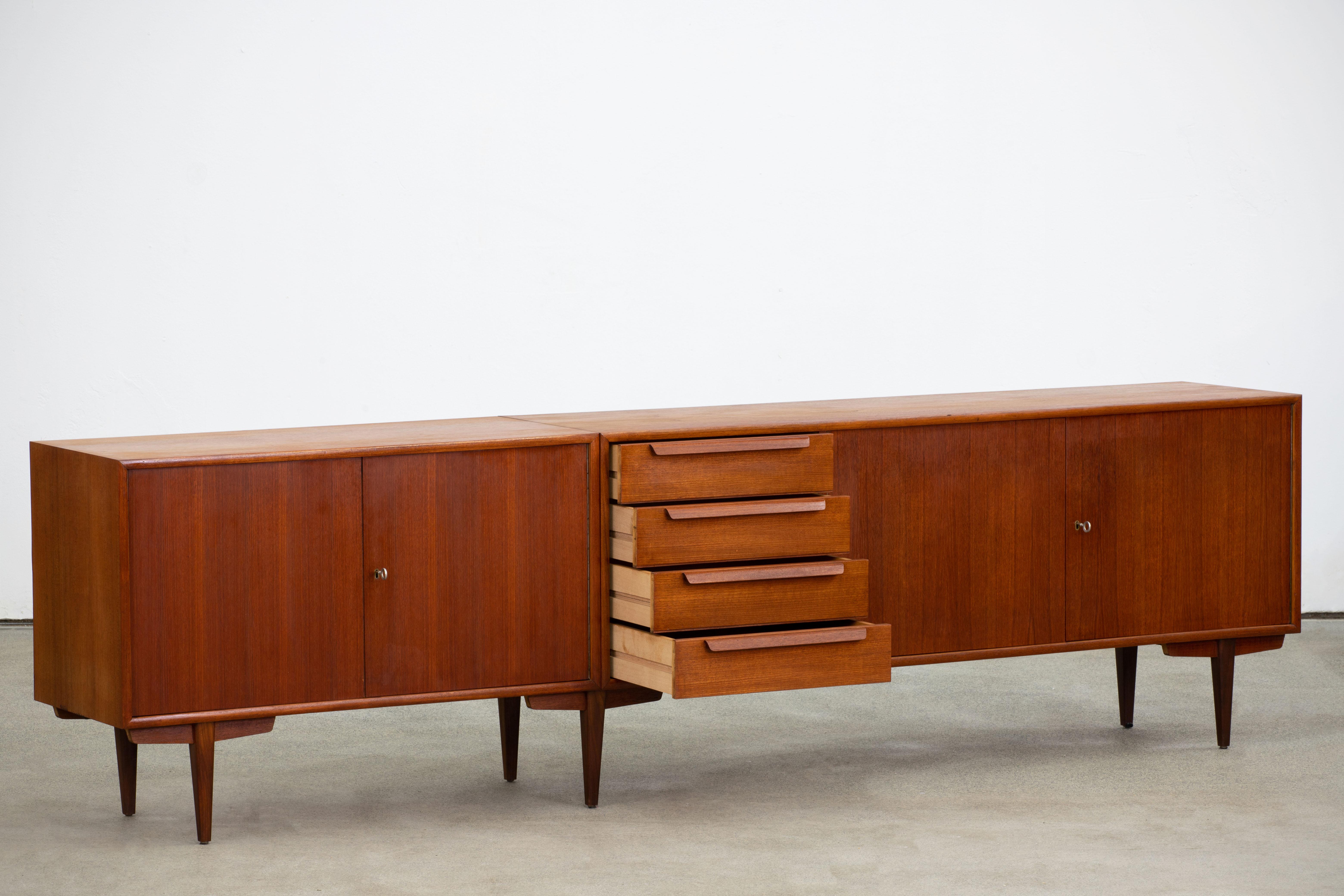 Extra-large sideboard in Teak, Denmark, 1960s 9