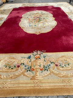Bobyrug’s Extra Large Size Savonnerie Design Hand Tufted Carpet