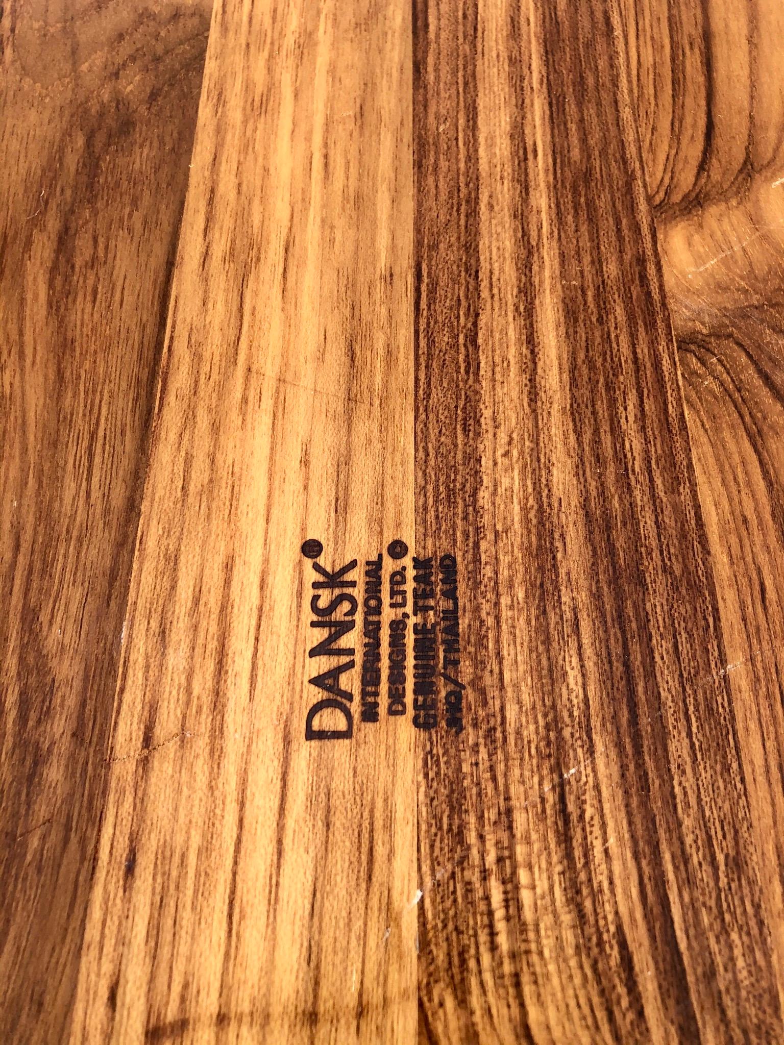 Danish Extra Large Solid Teak Cutting Board Tray Designed by Quistgaard for Dansk