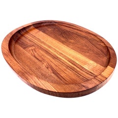 Vintage Extra Large Solid Teak Cutting Board Tray Designed by Quistgaard for Dansk