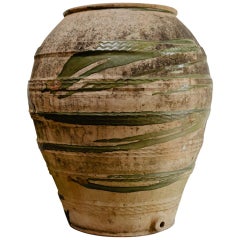 Extra large pot à huile espagnol en terre cuite d'olivier