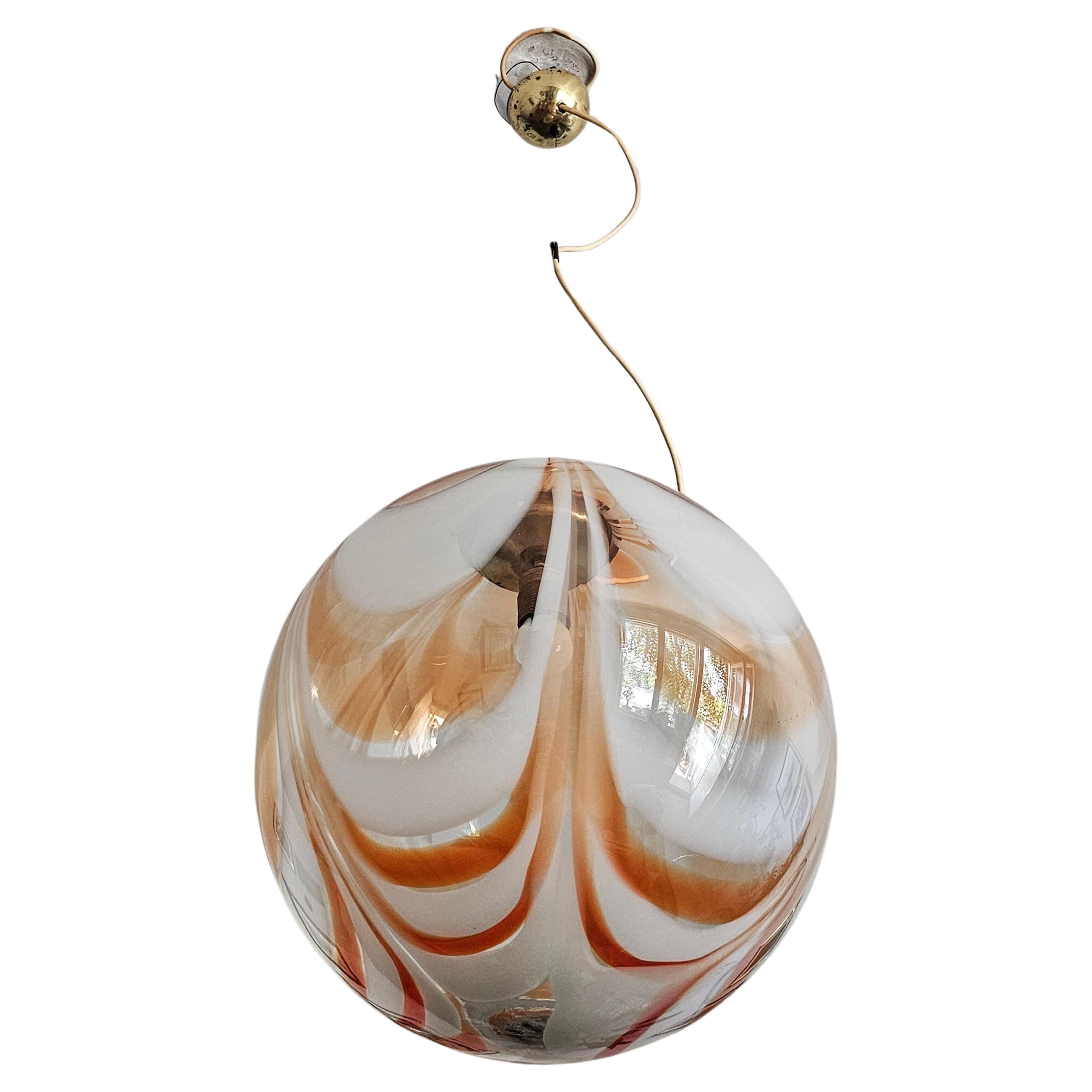 Extra Large Spheric Murano Glass Pendant, Italy 1960s