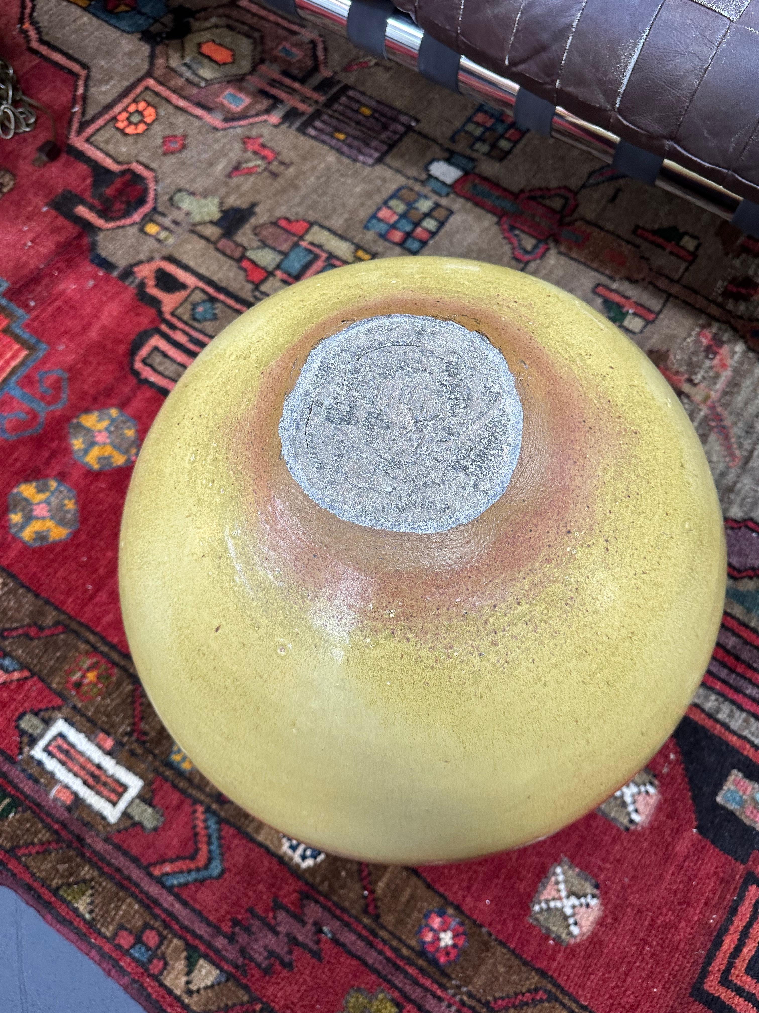 Extra Large Statement Studio Pottery Ball Vase For Sale 2