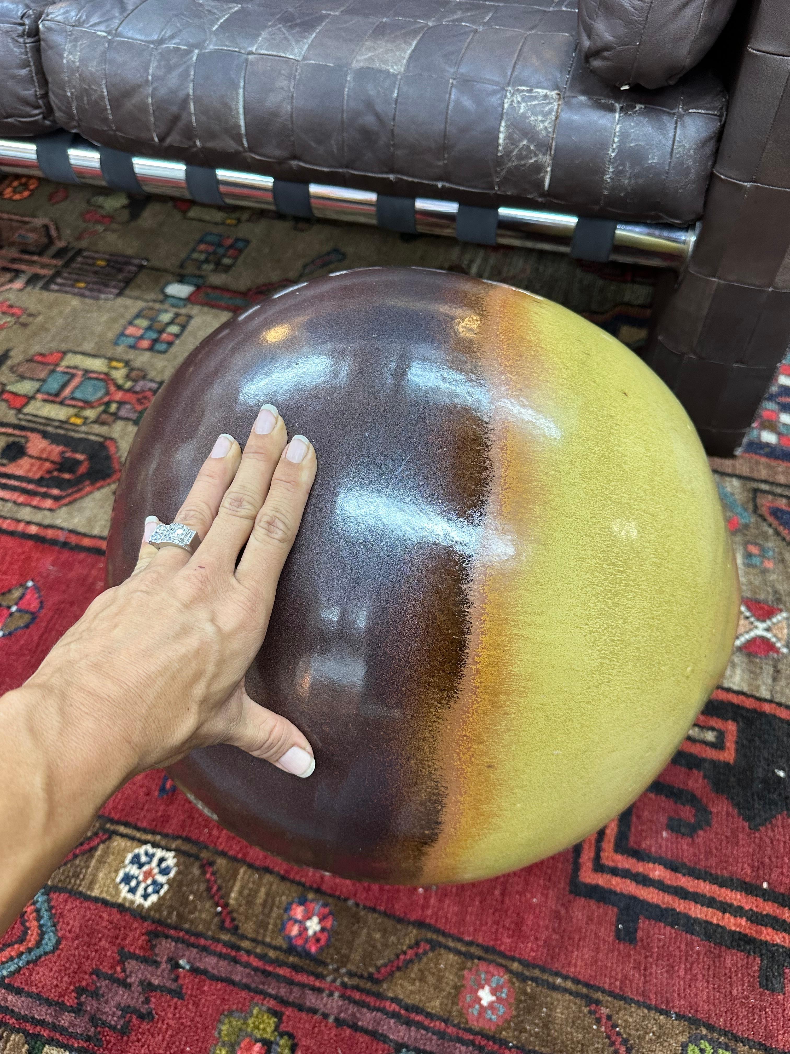 Ceramic Extra Large Statement Studio Pottery Ball Vase For Sale