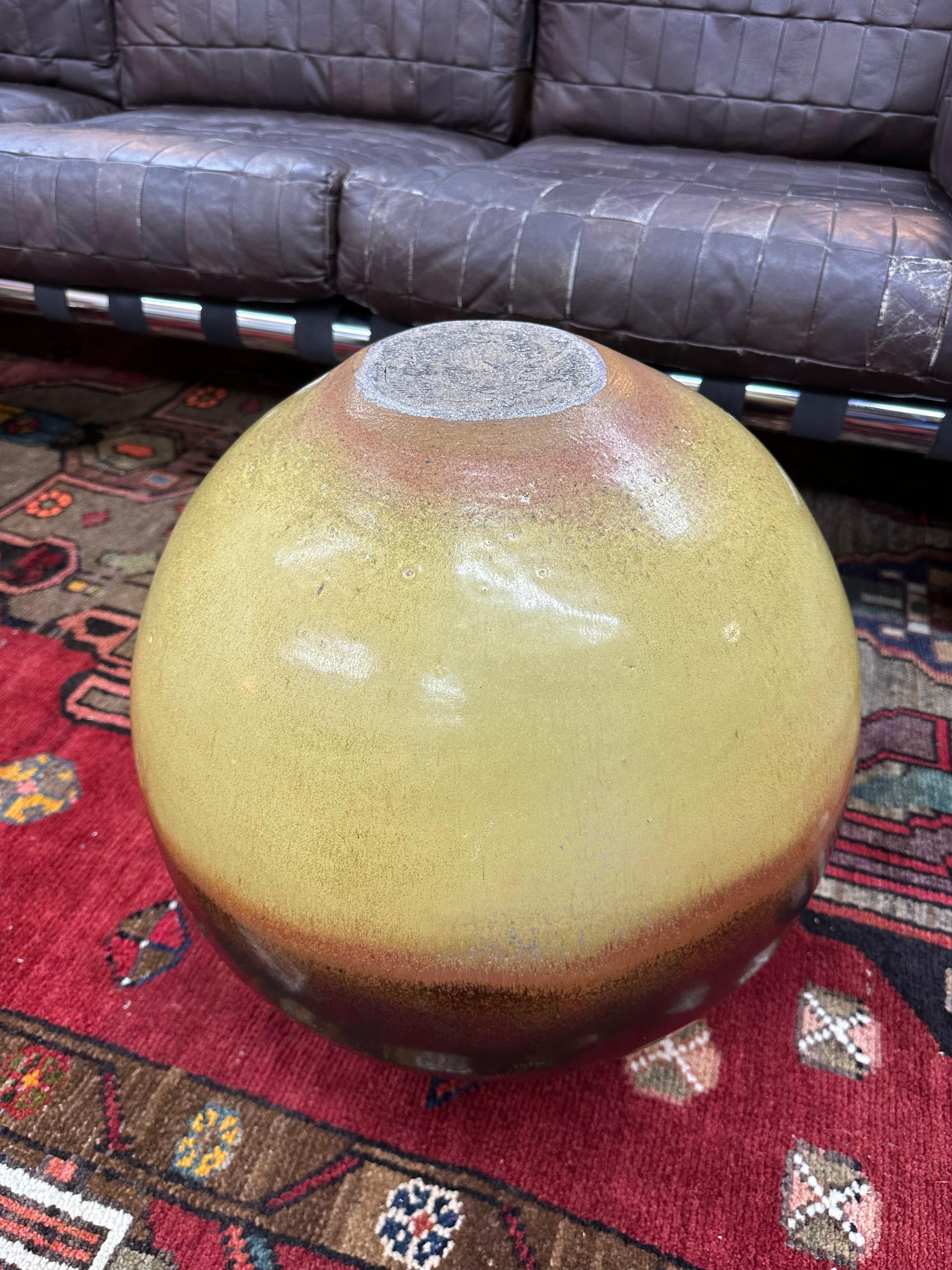 Extra Large Statement Studio Pottery Ball Vase For Sale 1