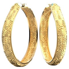  Extra Large Stunning hoop earrings in 14k Gold Made in Italy, made to order.