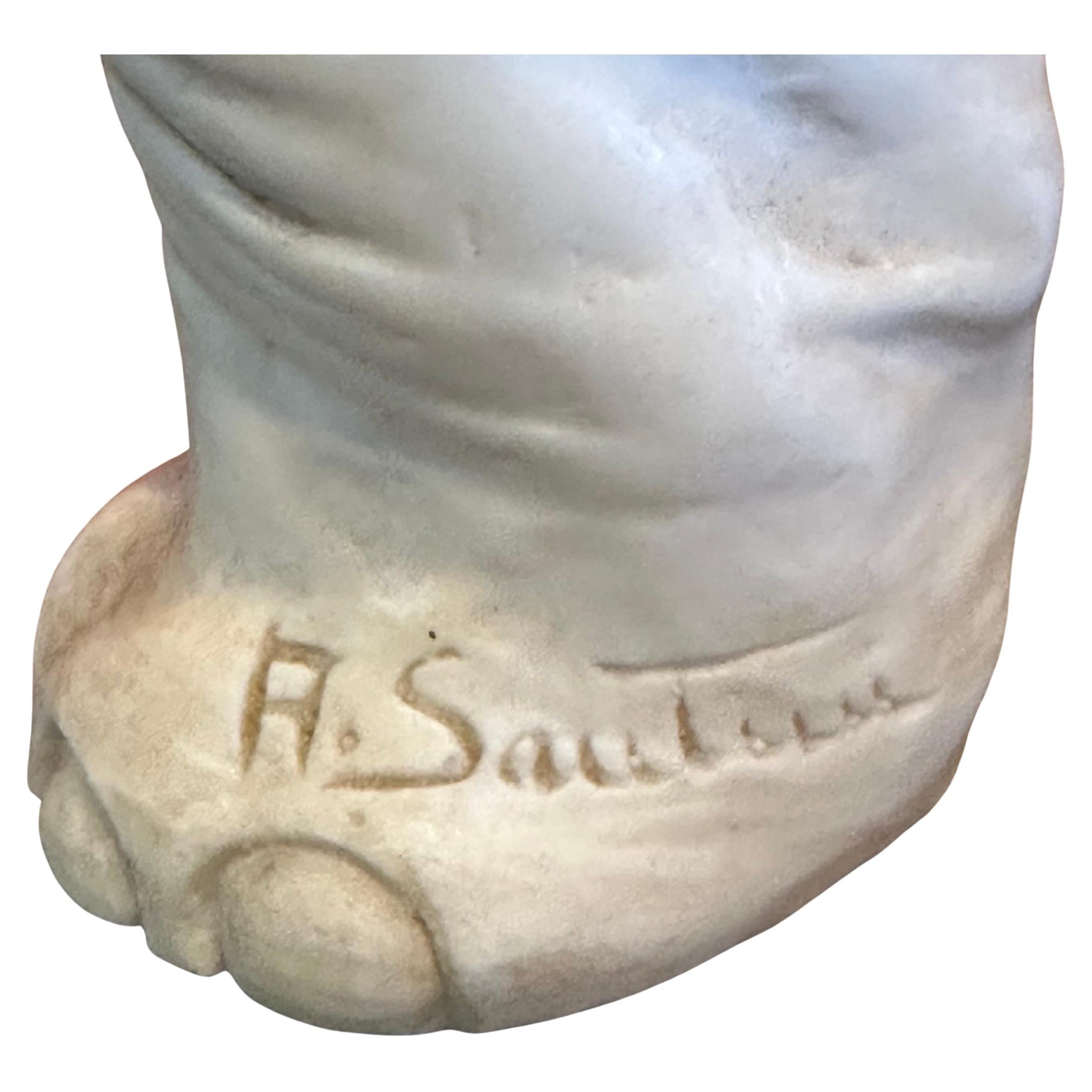 Intagliato a mano Elefante africano stilizzato extra large di A. Santini in vendita