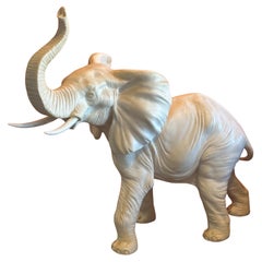 Extra Large Stylized African Elephant Sculpture by A. Santini