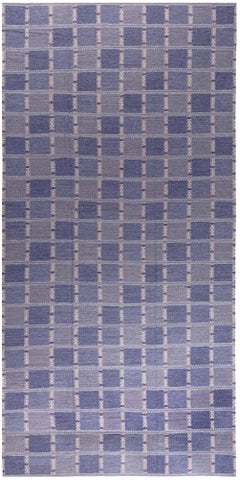 Extra Large Swedish Purple Flatweave Wool Rug by Doris Leslie Blau