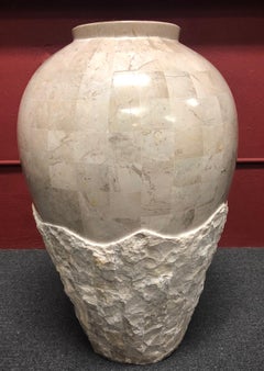 Extra Large Tessellated Stone Floor Vase / Planter by Marquis of Beverly Hills