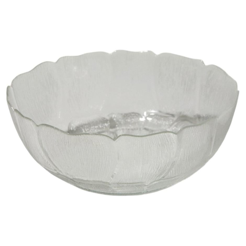 Extra große Schale aus strukturiertem Glas, Osteuropa, 1970er Jahre