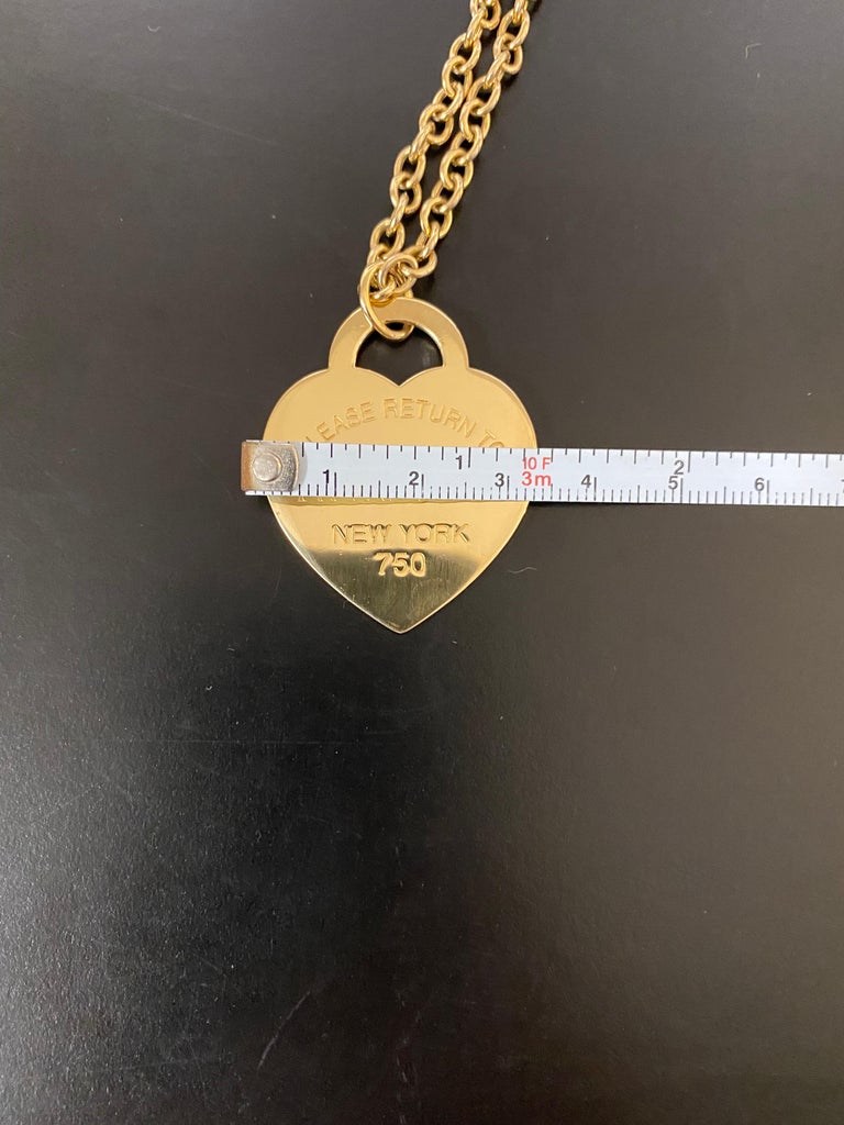 Tiffany & Co., 1.3 Large Return To Heart Tag 16 Necklace