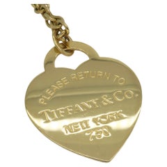 Retro Extra Large Tiffany & Co Return to Tiffany Heart Tag Pendant Necklace