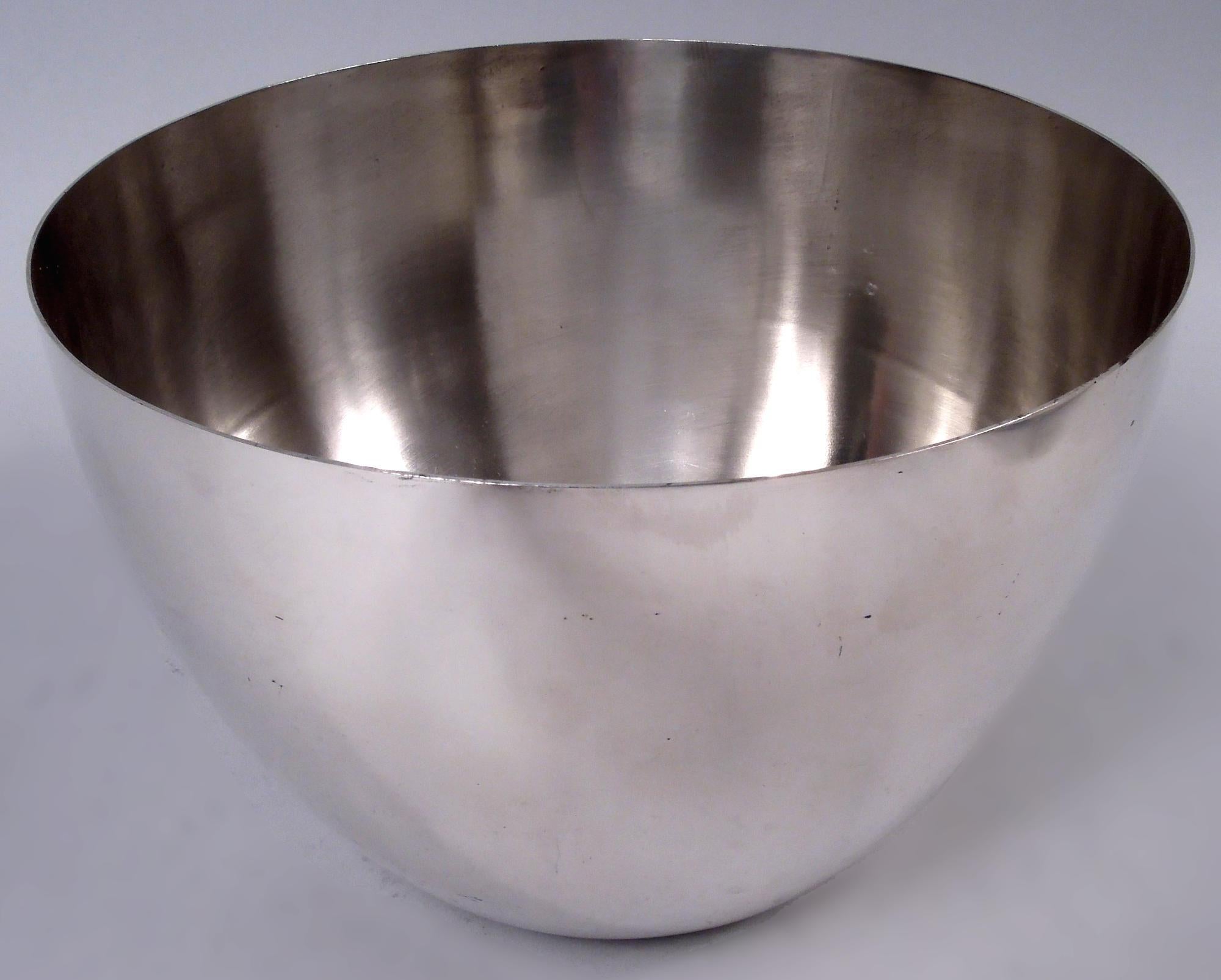 Extra Large Tiffany Midcentury Modern Sterling Silver Apple Ice Bucket For Sale 2