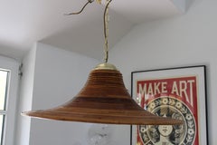 Extra Large Tulip-shaped Pencil Reed Pendant Lamp, Italy, 1960s