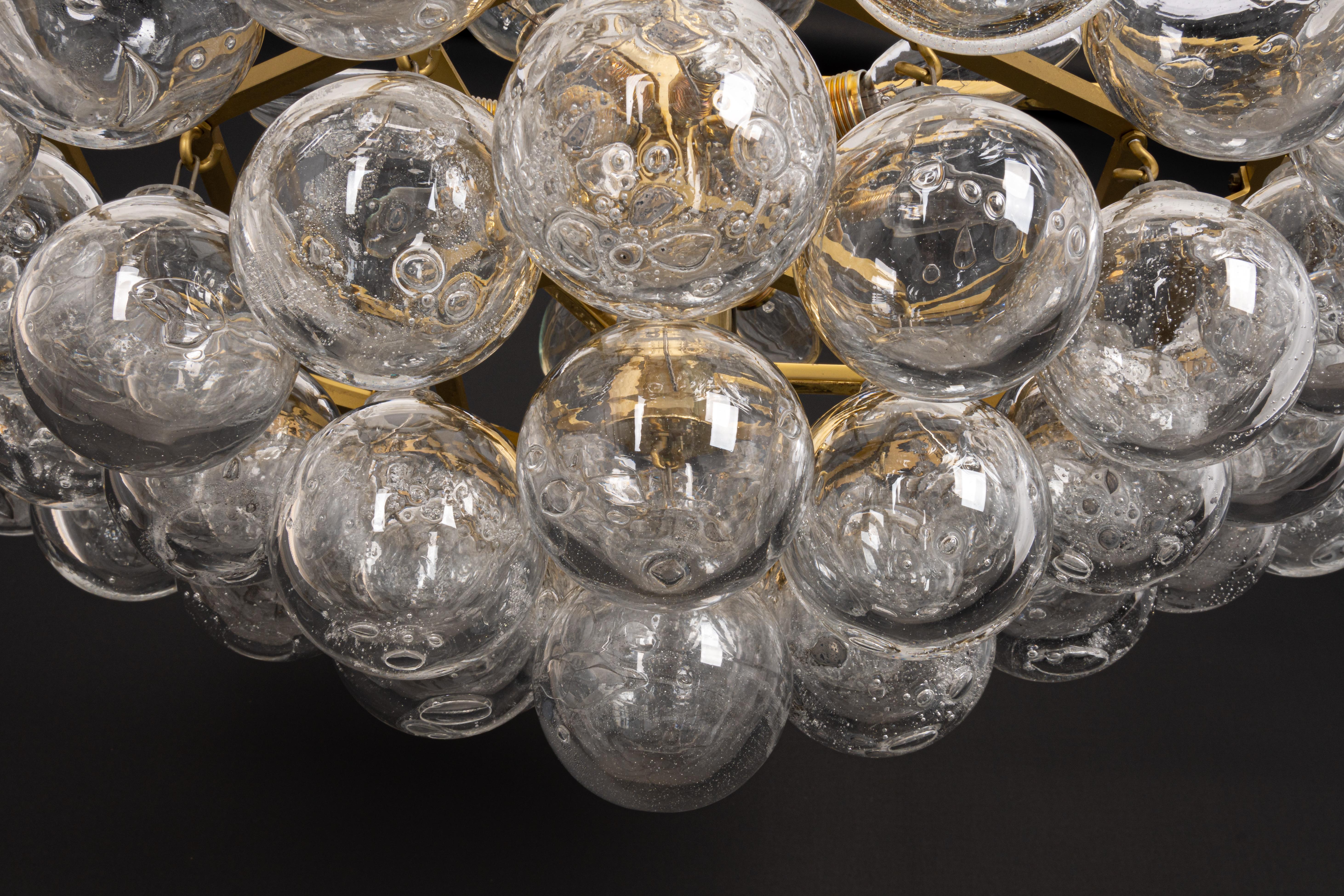 Extra Large Tulipan Glass Chandelier by Kaiser, Germany, 1960s For Sale 6