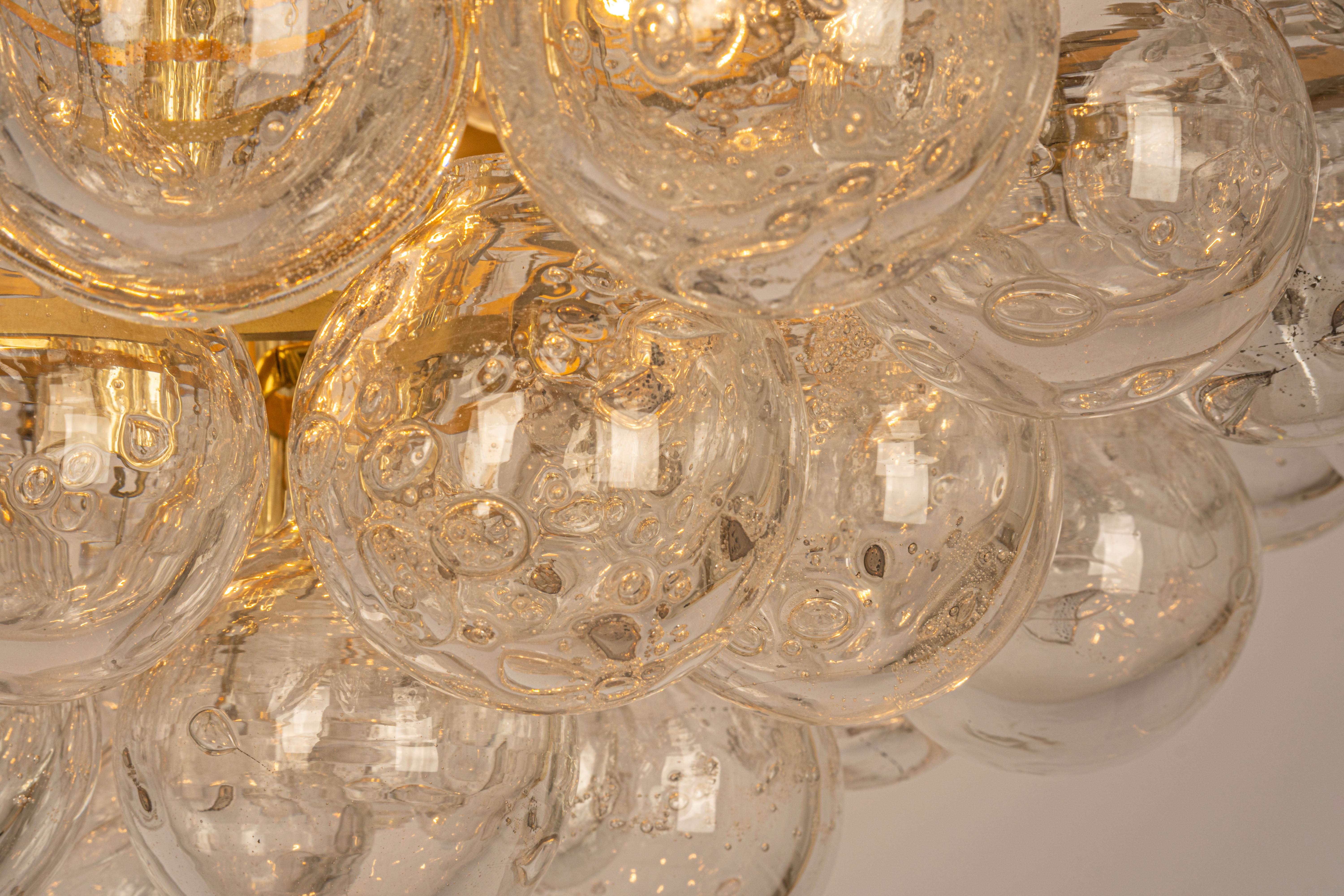Extra Large Tulipan Glass Chandelier by Kaiser, Germany, 1960s For Sale 2
