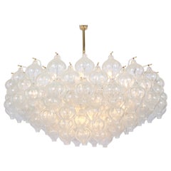 Extra Large Tulipan Glass Chandelier by Kalmar, Austria, 1960s