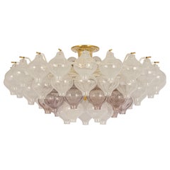 Extra Large Tulipan Glass Flushmount by Kalmar, Austria, 1960s